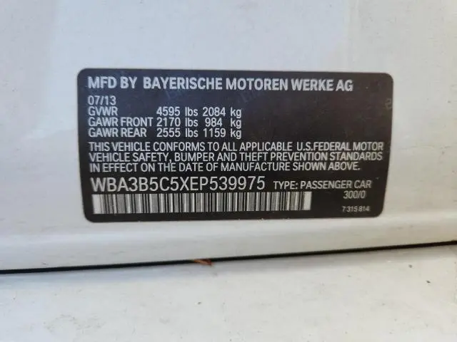 2014 BMW 328 XI SULEV  