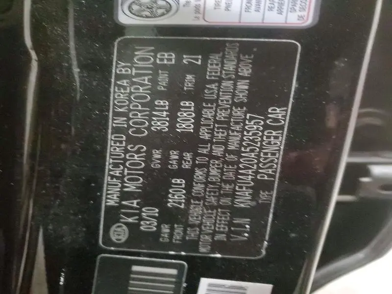 2010 KIA FORTE EX  
