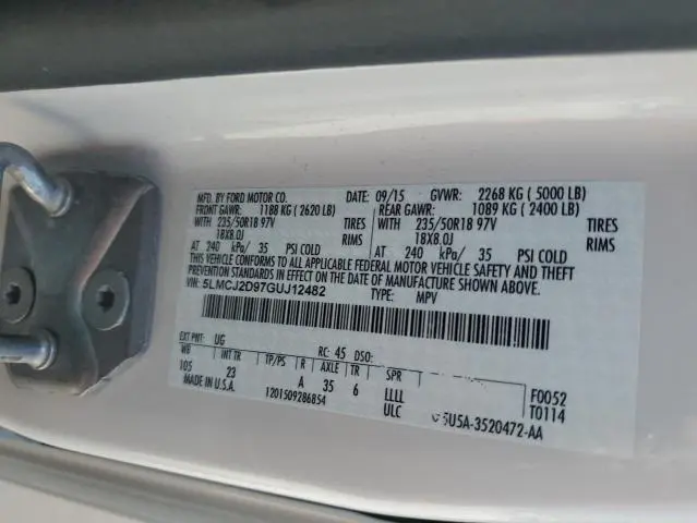 2016 LINCOLN MKC SELECT  