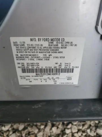 2021 FORD ECOSPORT S  