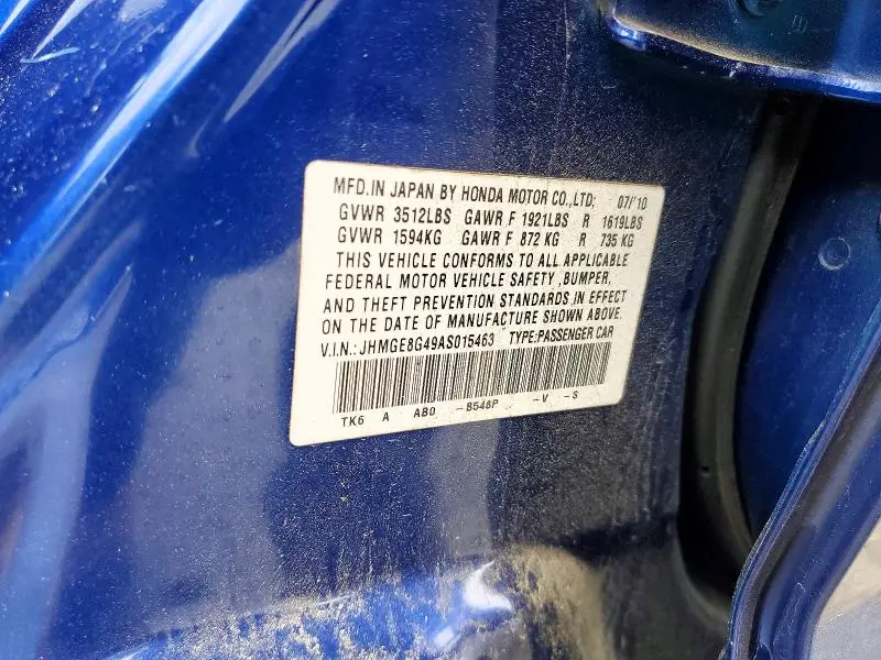 2010 HONDA FIT SPORT  