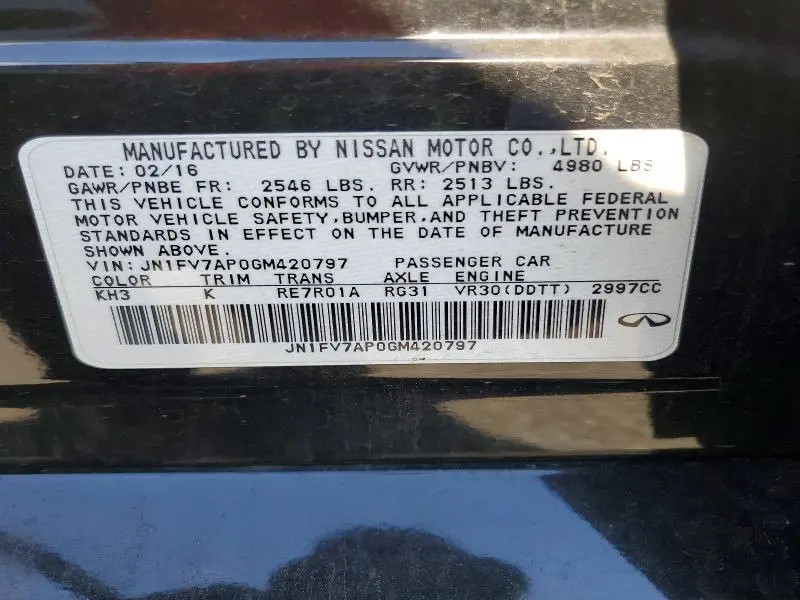 2016 INFINITI Q50 RED SPORT 400  