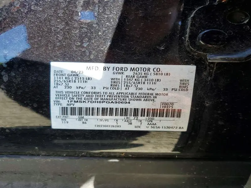 2023 FORD EXPLORER XLT  