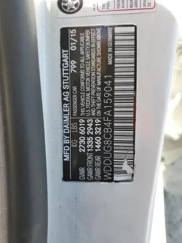 2015 MERCEDES-BENZ S 550  