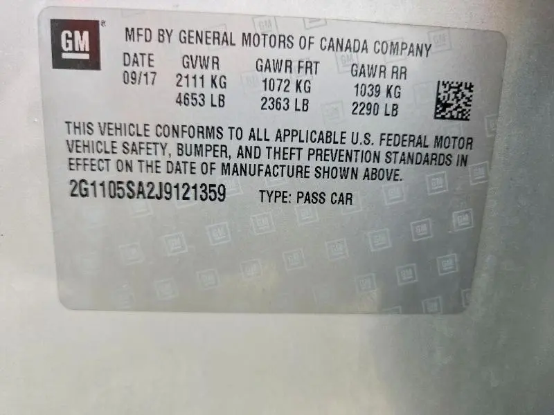 2018 CHEVROLET IMPALA LT  