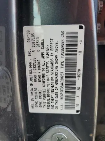 2010 HONDA ACCORD LX  