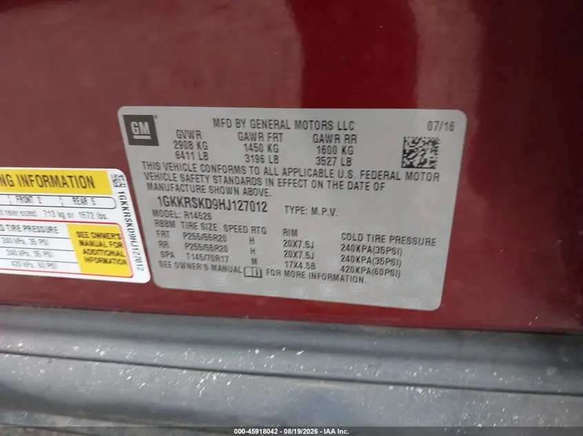 2017 GMC ACADIA LIMITED  