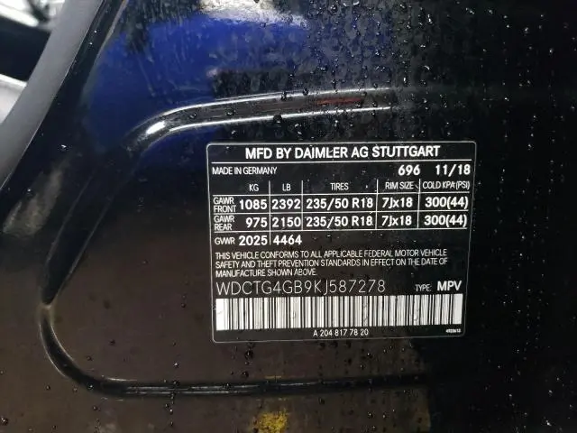 2019 MERCEDES-BENZ GLA 250 4MATIC  