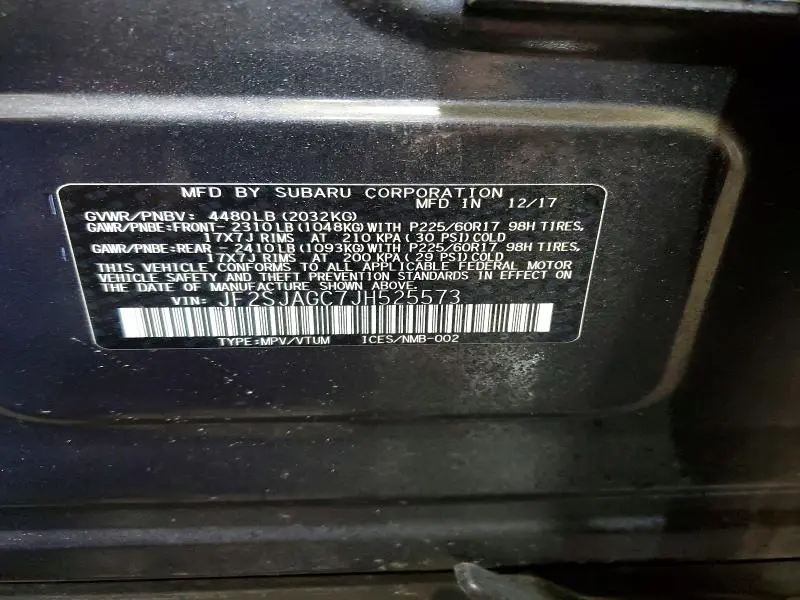 2018 SUBARU FORESTER 2.5I PREMIUM  