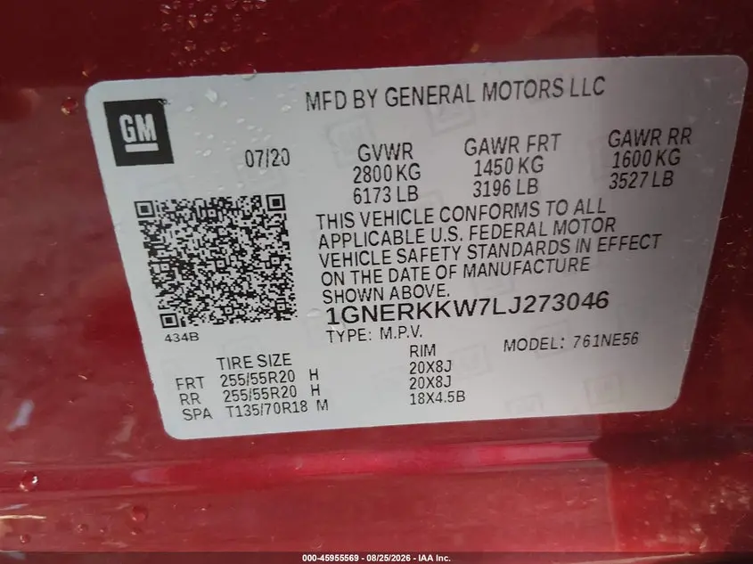 2020 CHEVROLET TRAVERSE FWD PREMIER