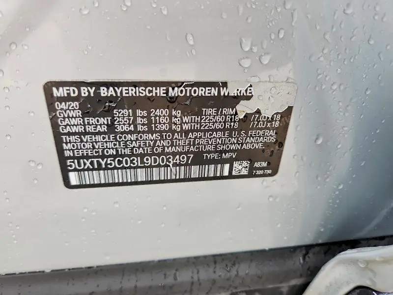 2020 BMW X3 XDRIVE30I  