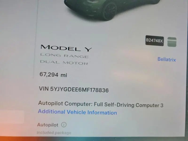2021 TESLA MODEL Y   