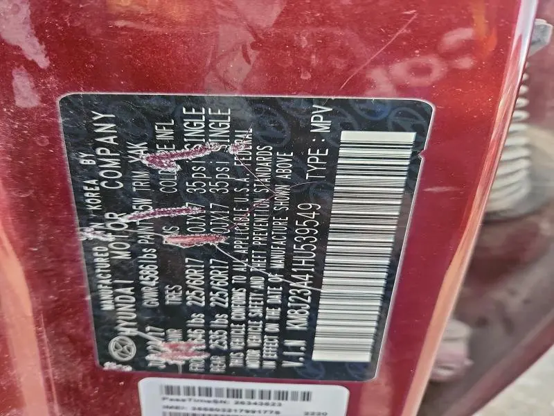 2017 HYUNDAI TUCSON SE  