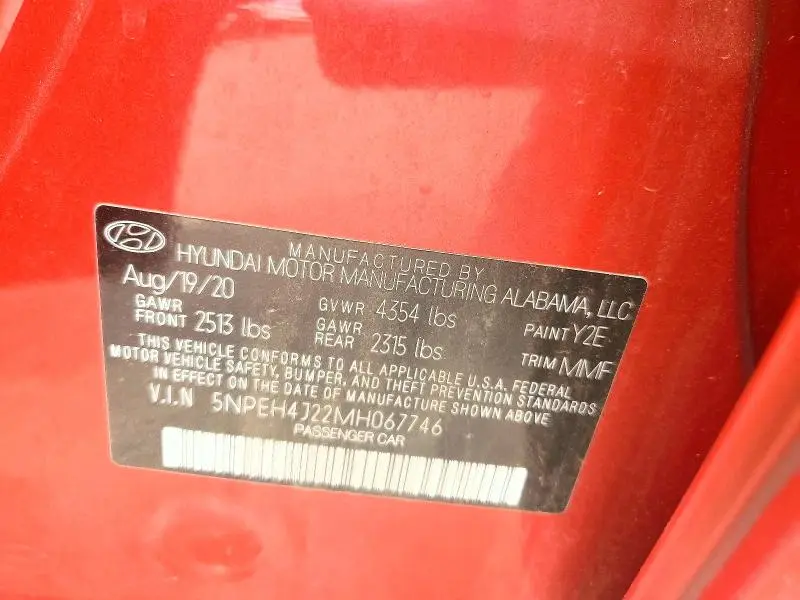 2021 HYUNDAI SONATA LIMITED  