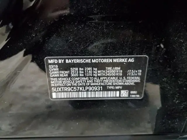 2019 BMW X3 XDRIVE30I  