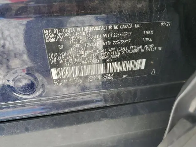 2021 TOYOTA RAV4 XLE  