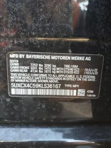 2019 BMW X7 XDRIVE50I  