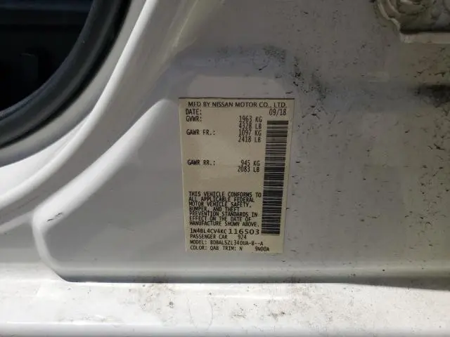 2019 NISSAN ALTIMA SR  