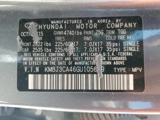 2016 HYUNDAI TUCSON LIMITED  