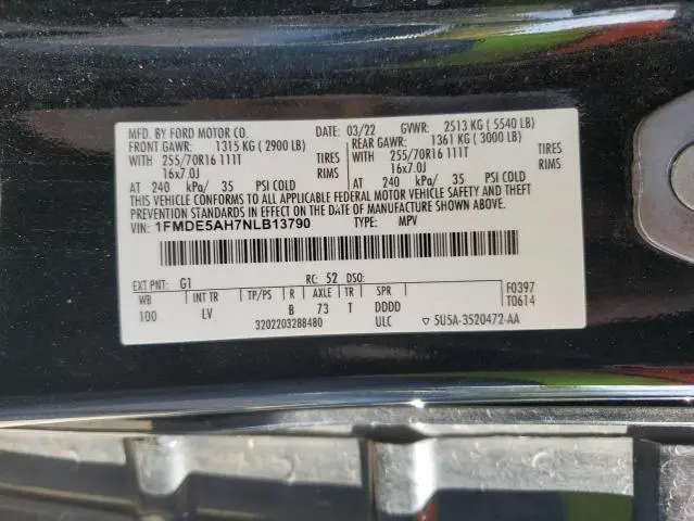 2022 FORD BRONCO BASE  