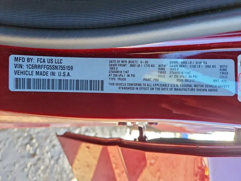 2025 RAM 1500 BIG HORN/LONE STAR  