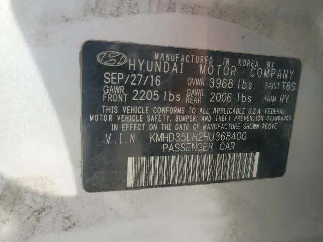 2017 HYUNDAI ELANTRA