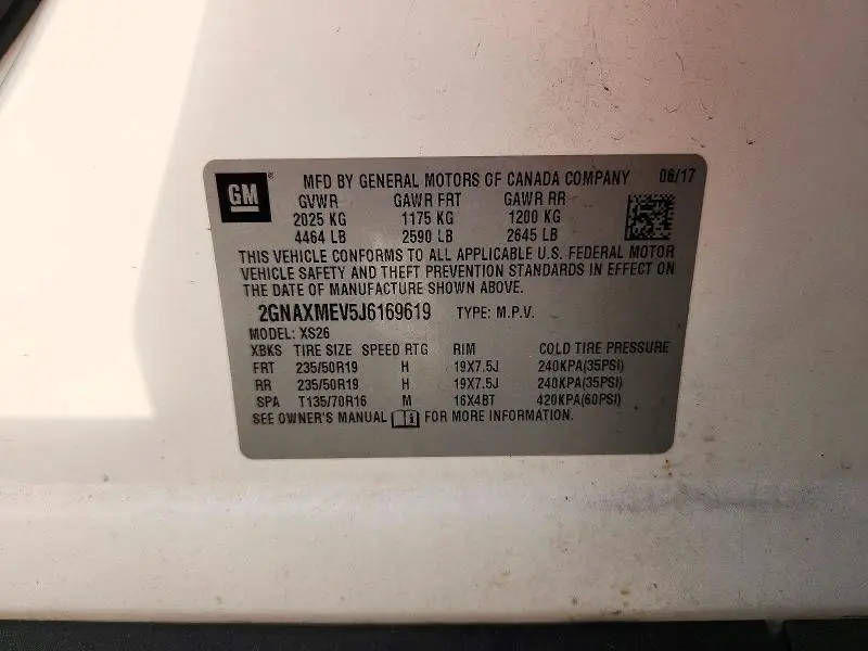 2018 CHEVROLET EQUINOX PREMIER  