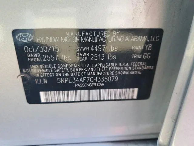 2016 HYUNDAI SONATA SPORT  