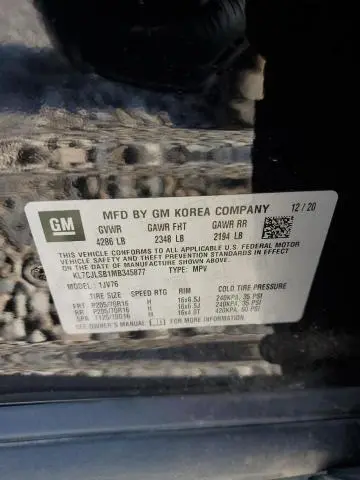 2021 CHEVROLET TRAX 1LT  