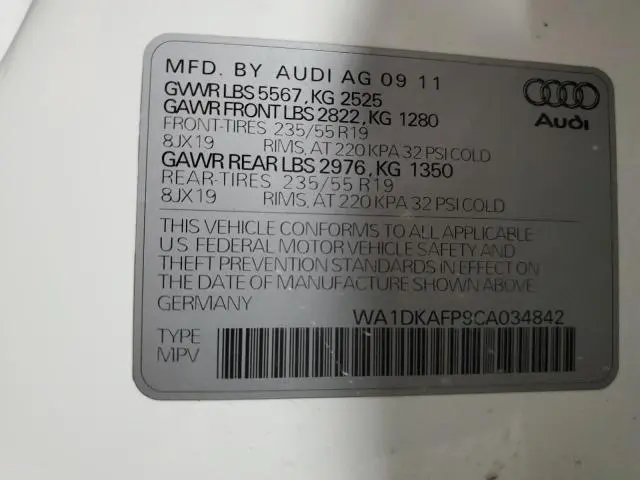 2012 AUDI Q5 PREMIUM PLUS  