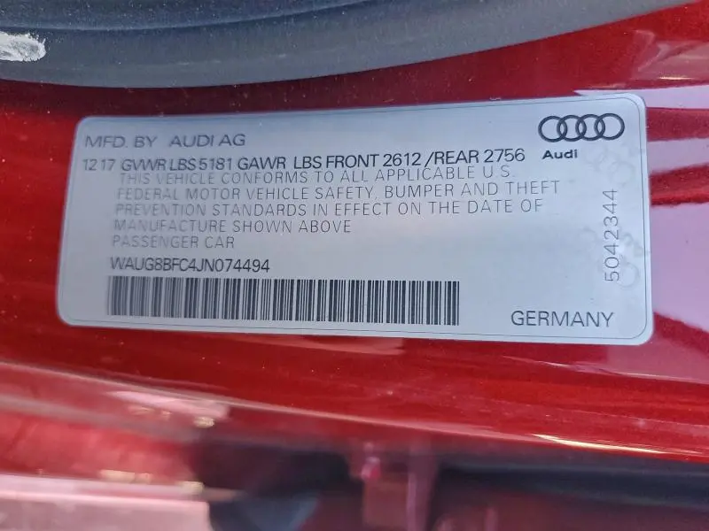 2018 AUDI A6 PREMIUM PLUS  