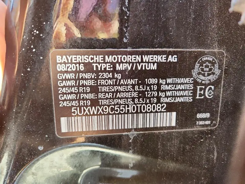 2017 BMW X3 XDRIVE28I  