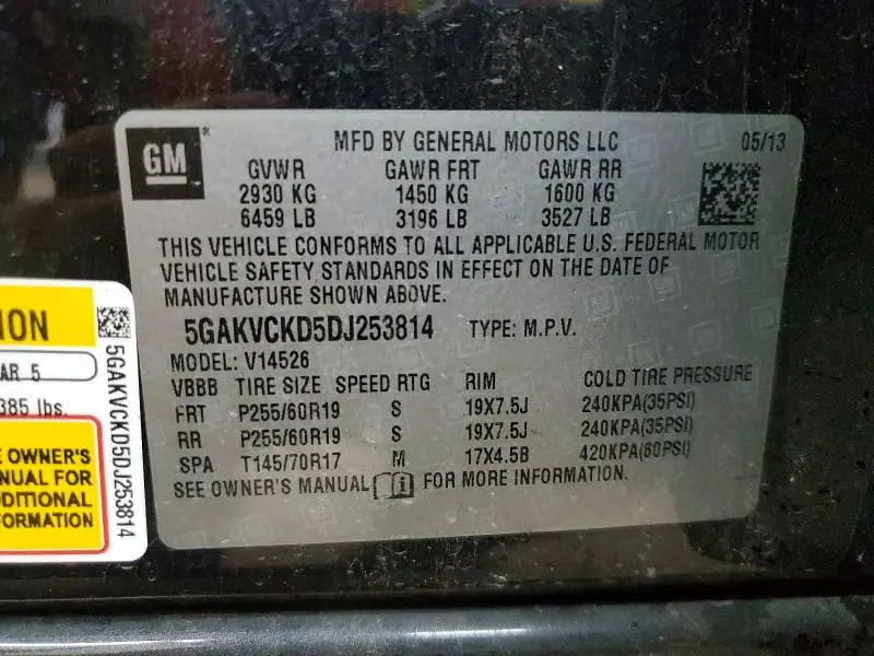 2013 BUICK ENCLAVE   