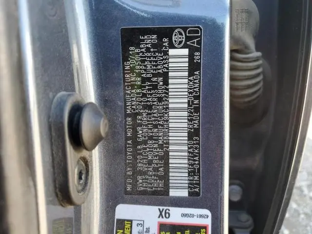 2019 TOYOTA COROLLA L  