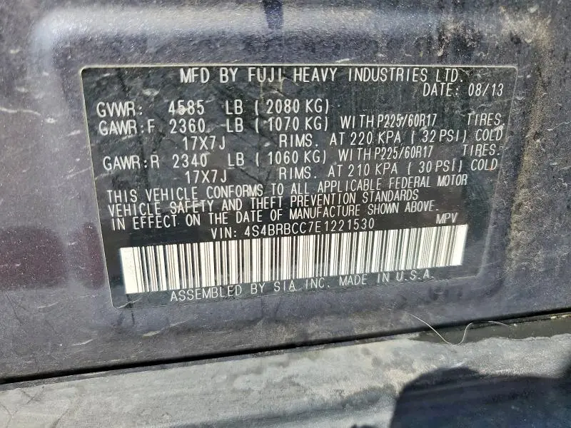 2014 SUBARU OUTBACK 2.5I PREMIUM  