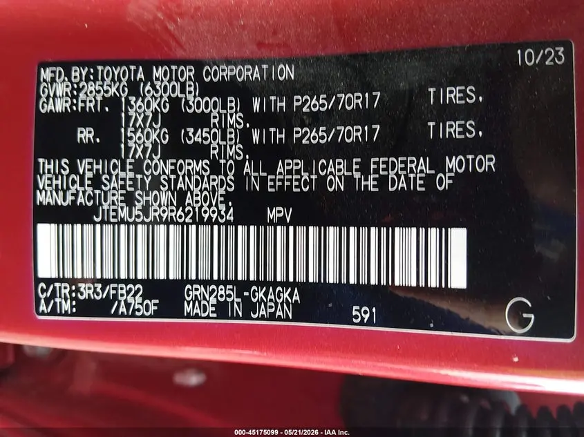 2024 TOYOTA 4RUNNER SR5