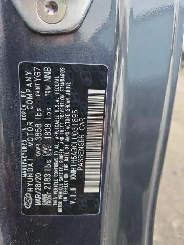 2020 HYUNDAI VELOSTER TURBO  