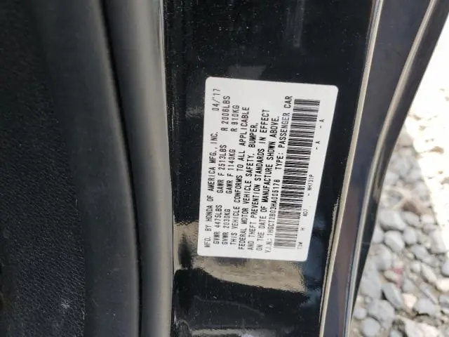 2017 HONDA ACCORD TOURING  