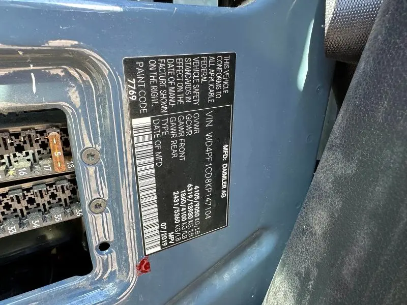 2019 MERCEDES-BENZ SPRINTER 2500  