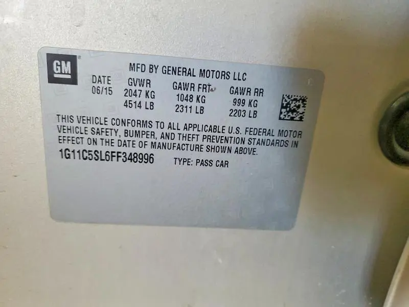 2015 CHEVROLET MALIBU 1LT  