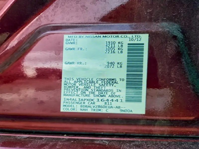 2013 NISSAN ALTIMA 2.5  