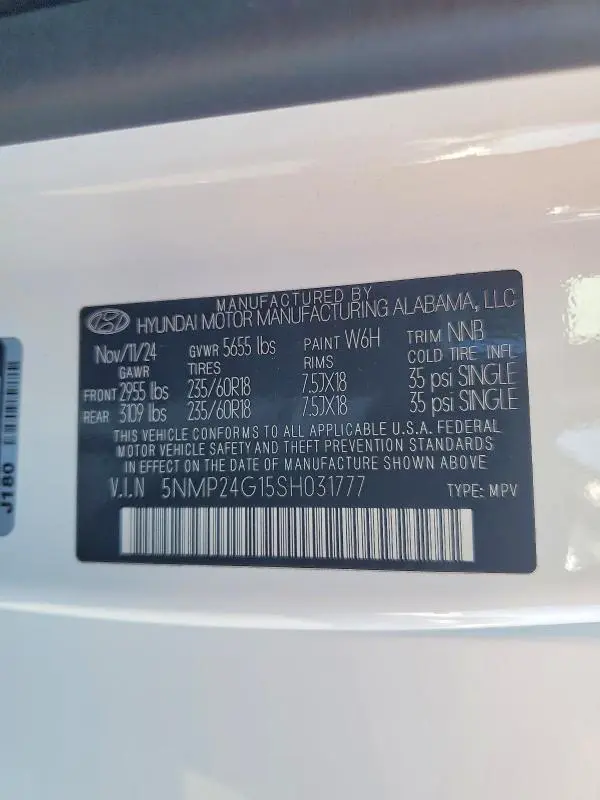 2025 HYUNDAI SANTA FE SEL  