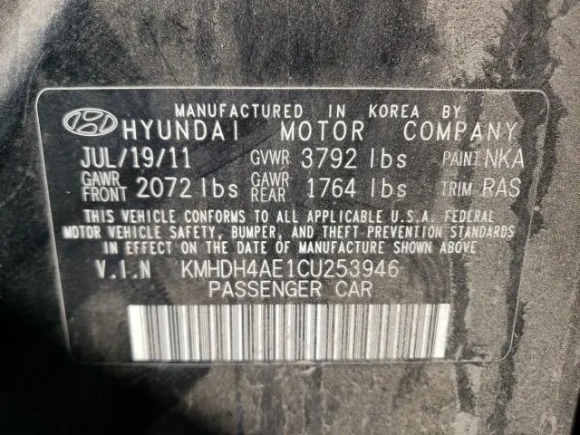 2012 HYUNDAI ELANTRA GLS