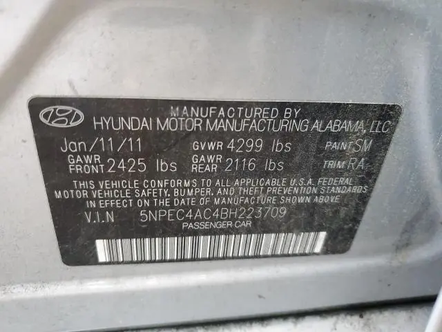 2011 HYUNDAI SONATA SE