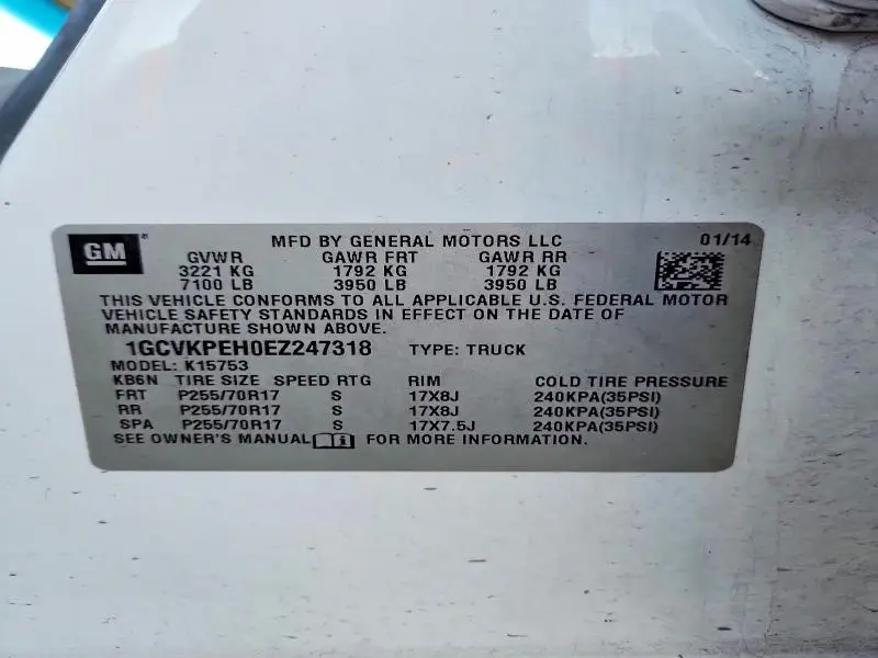 2014 CHEVROLET SILVERADO K1500  