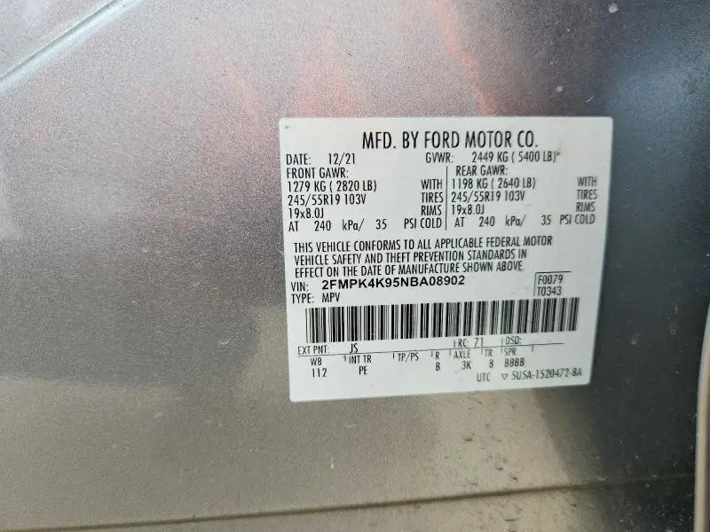 2022 FORD EDGE TITANIUM  