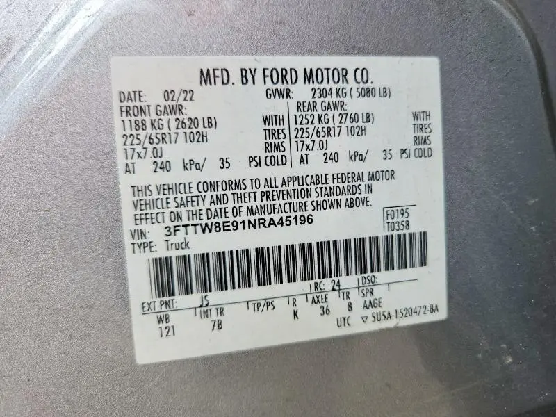 2022 FORD MAVERICK XL  