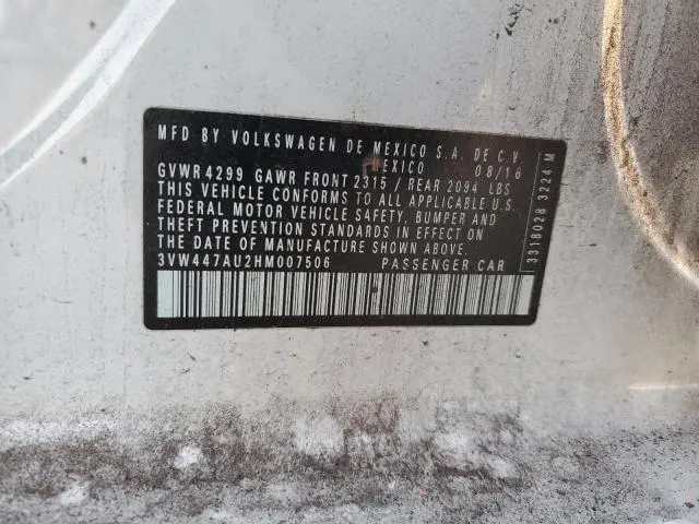 2017 VOLKSWAGEN GTI S/SE  