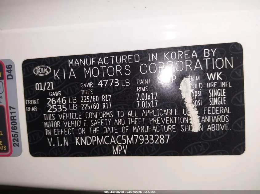 2021 KIA SPORTAGE LX