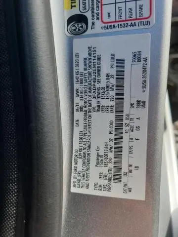 2014 FORD FIESTA SE  